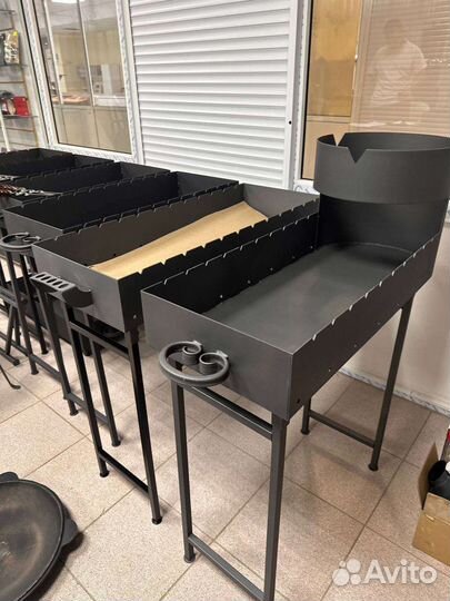 Мангал с печью под казан