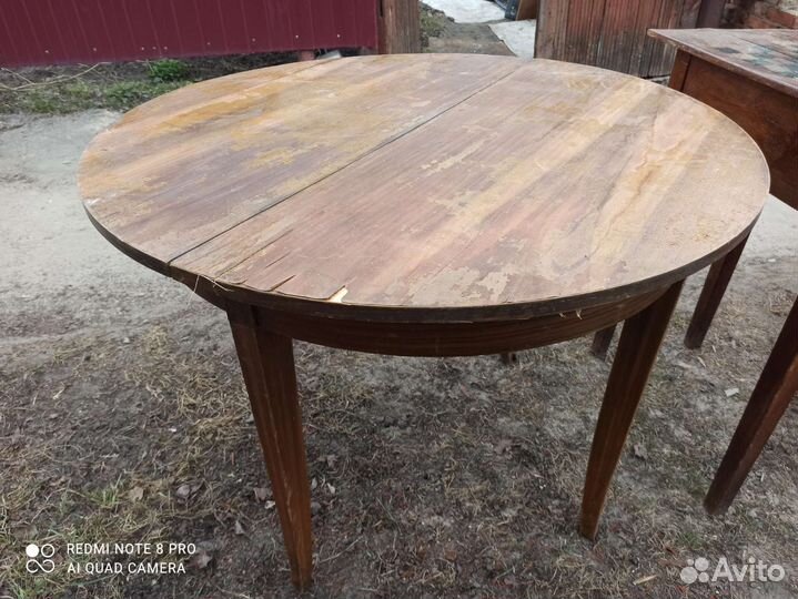 Стол круглый раздвижной СССР