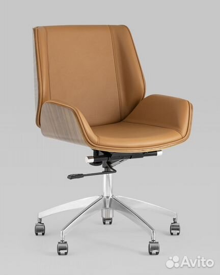 Кресло офисное TopChairs Crown коричневое