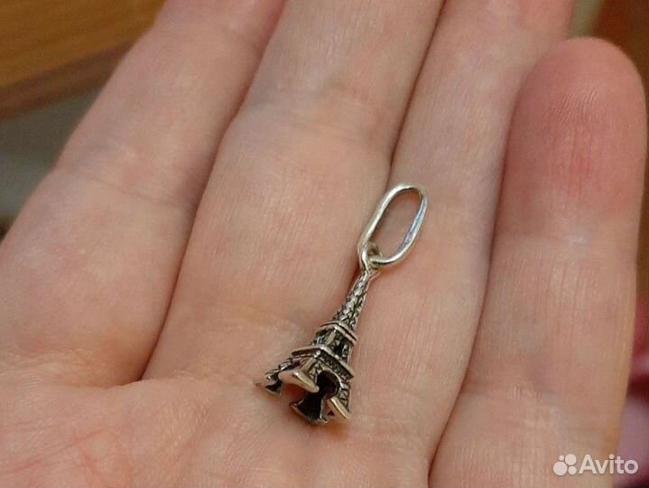 Подвески Эйфелева башня,Серде,Шнурок кожа Pandora