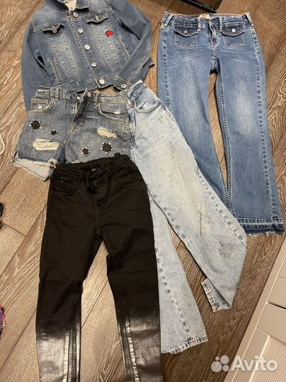 Джинсовые вещи девочка 10-12 лет