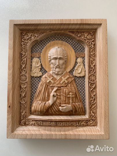 Икона резная