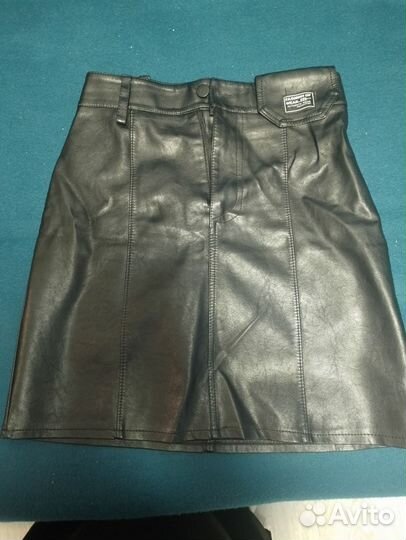 Юбка кожаная 42-44 р