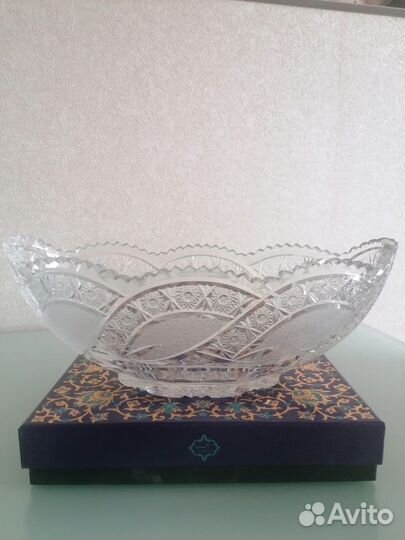 Ваза для фруктов хрусталь