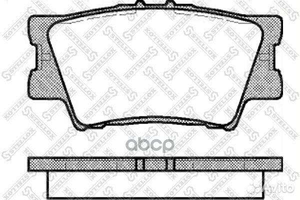 1242 000B-SX колодки дисковые задние с антискр