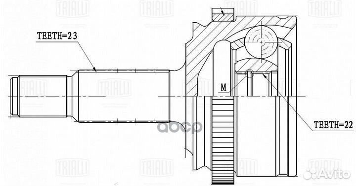ШРУС для а/м Лада Vesta SW (15) (наруж.) (22
