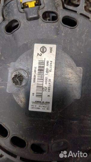 Вентилятор радиатора Renault Kadjar, 2016