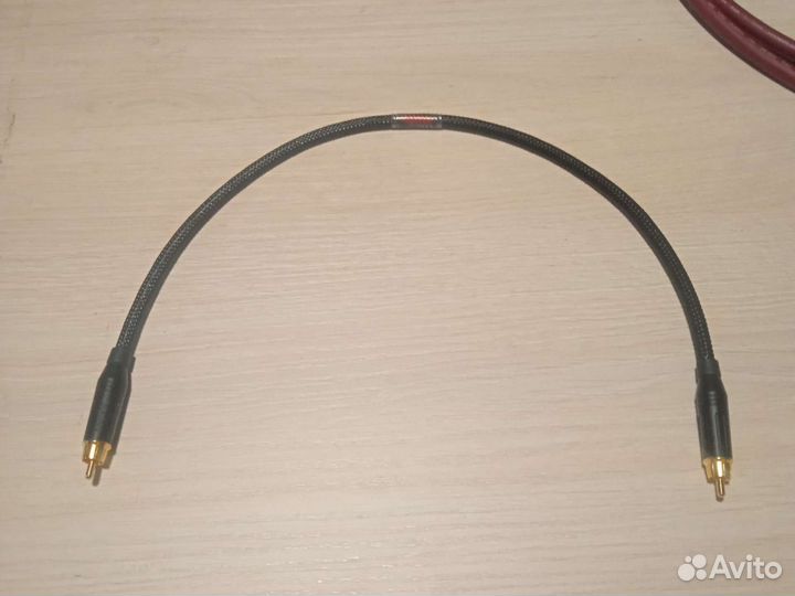 Коаксиальный кабель 50см из сплава серебро+золото