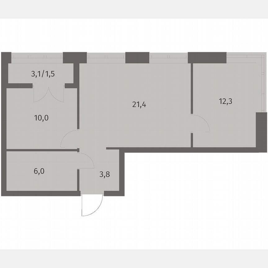 2-к. квартира, 55,2 м², 5/11 эт.