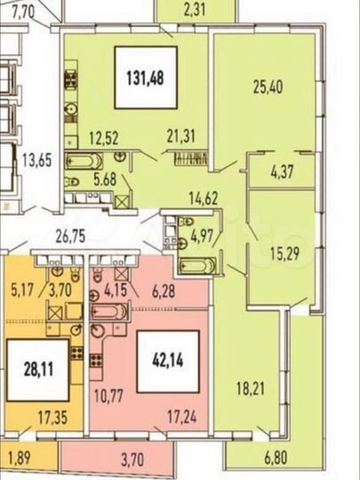 4-к. квартира, 133 м², 3/24 эт.