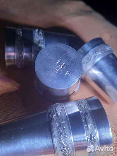 Серебряный набор. Поднос и рюмки