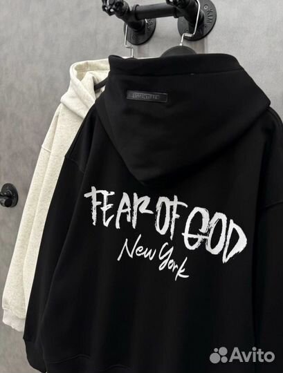 Худи fear of god с флисом