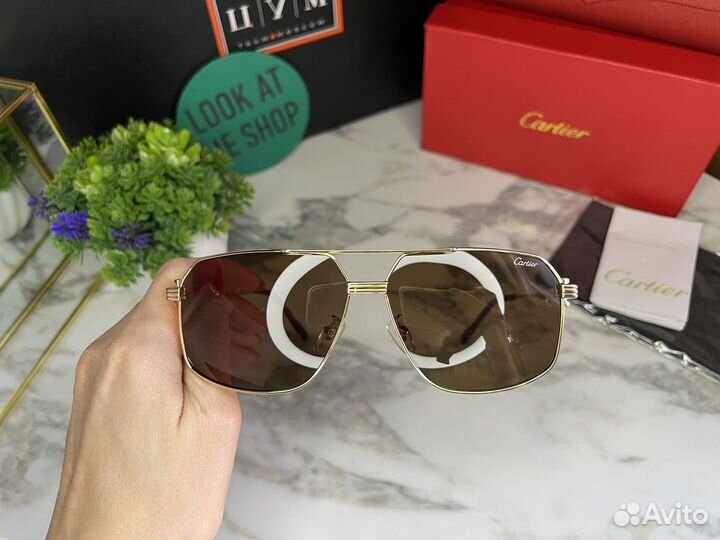 Мужские очки Cartier премиум солнцезащитные