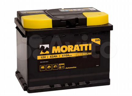 Аккумулятор Moratt 62Ач Оп 610А L2 Словения