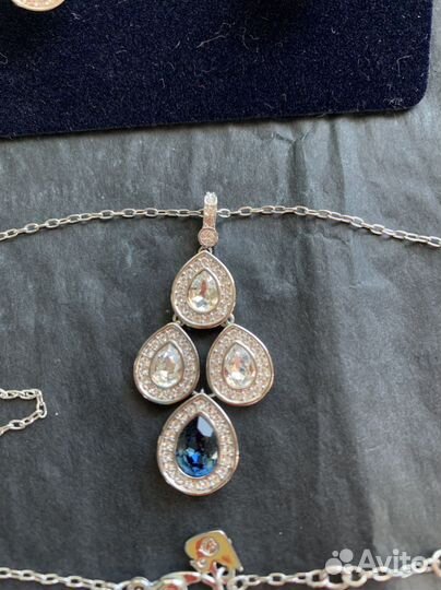 Swarovski серьги+колье