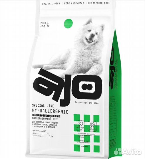 Корм AJO для собак и кошек супер-премиум класс