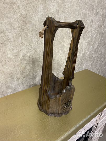 Деревянный подарочный ящик под бутылку