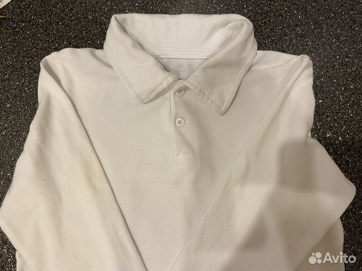 Рубашка polo 122-128 белая