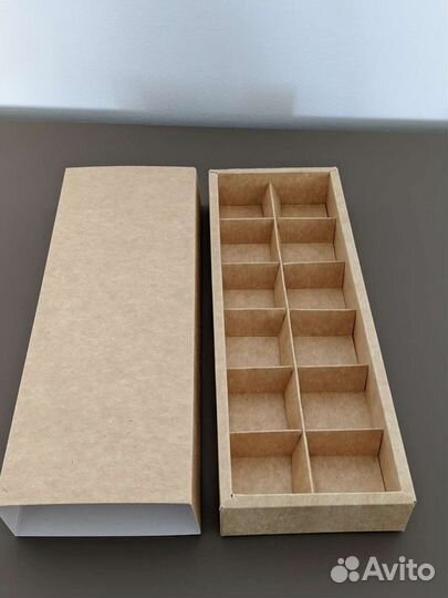 Коробка упаковочная для конфет крафтовая