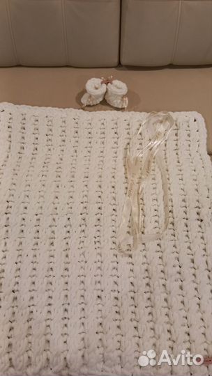 Плед детский вязаный ручная работа