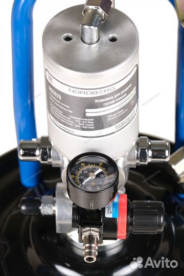 Пневмоустановка/густых смазок.20 л.nordberg NO5020