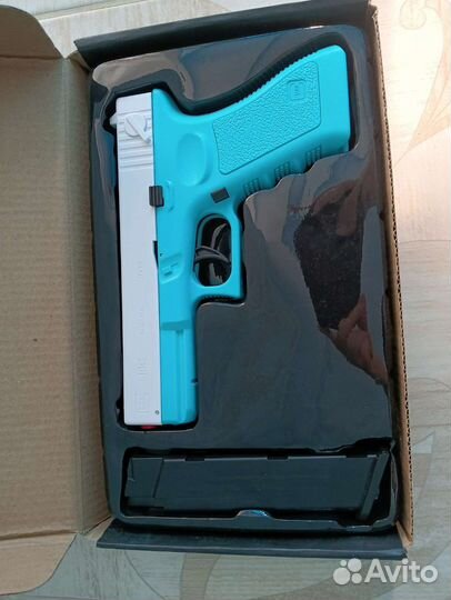 Игрушечный пистолет глок 18 с патронами и гильзами