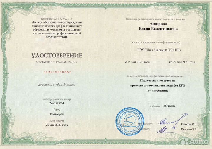 Опытный репетитор по математике, Эксперт егэ и огэ