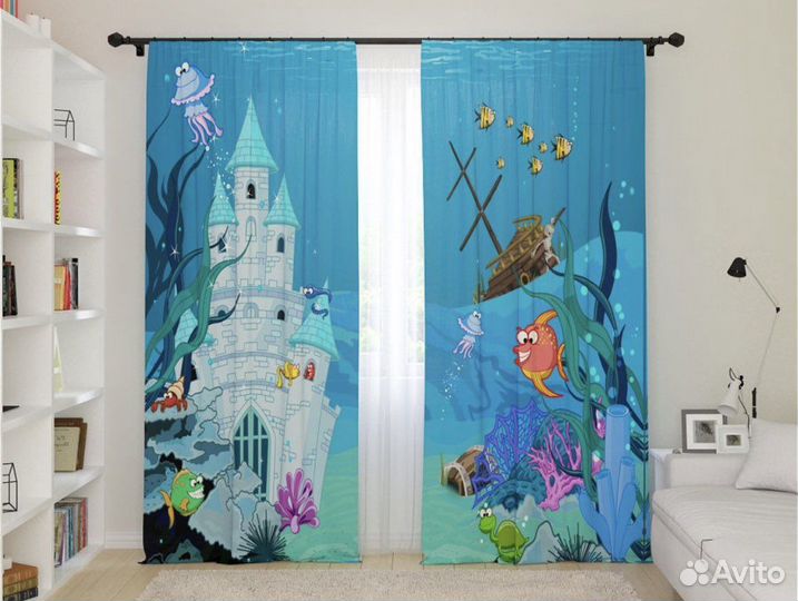 Шторы новые, фотошторы детские