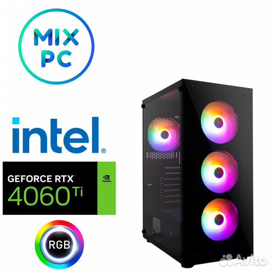 Компьютер i3 12100F + RTX4060TI