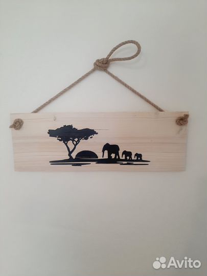 Панно 3D Семья слонов