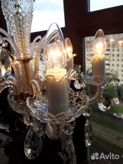 Люстра хрустальная Чехословакия
