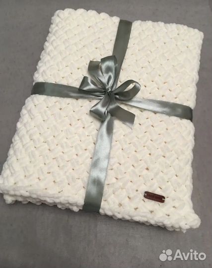 Плед детский вязаный ручная работа