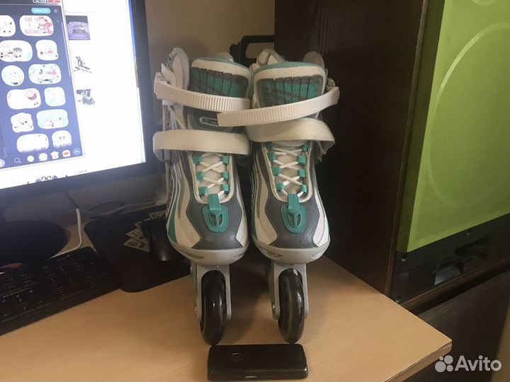 Роликовые коньки RE:action B304W + защита