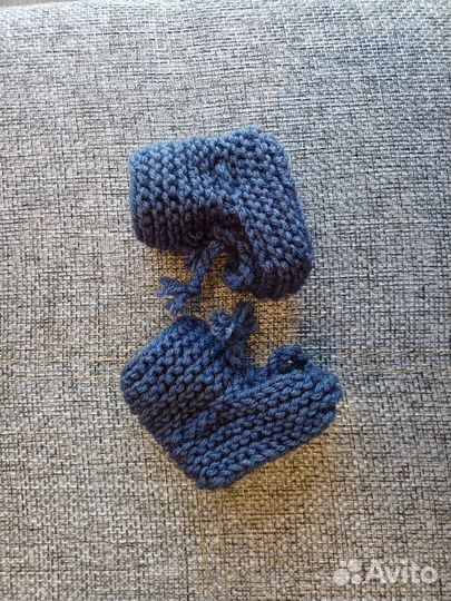 Вязаные детские пинетки