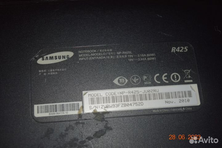 Samsung R425 корпус