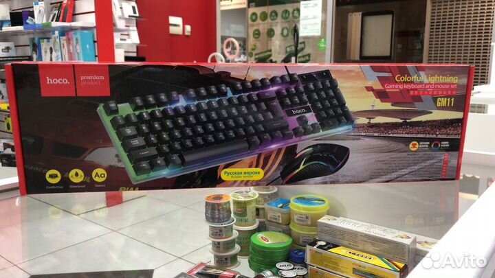 Игровой комплект клавиатура + мышь hoco GM11 Terri