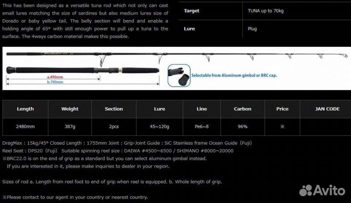 Yamaga blanks Blue Sniper 81/8 Blacky