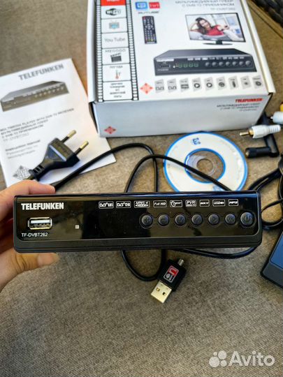 Тв-тюнер telefunken TF-dvbt262с DVD-T2 приёмником