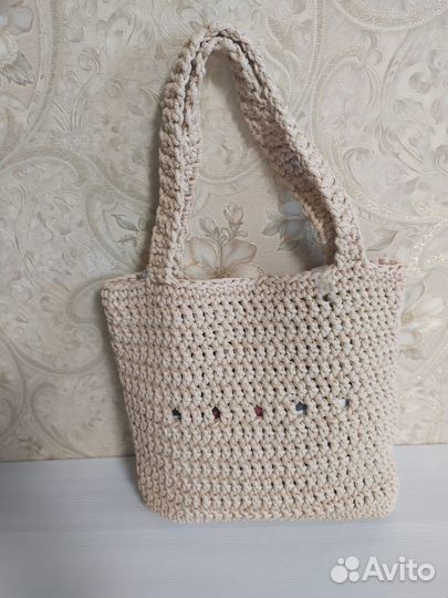 Сумка шопер вязаная