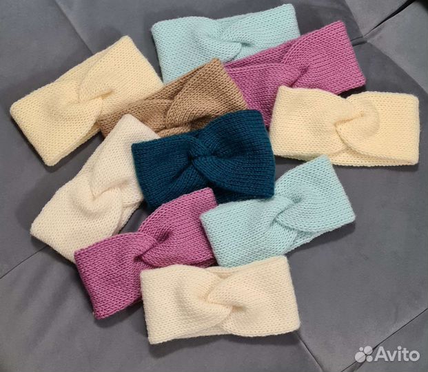 Повязка на голову вязаная