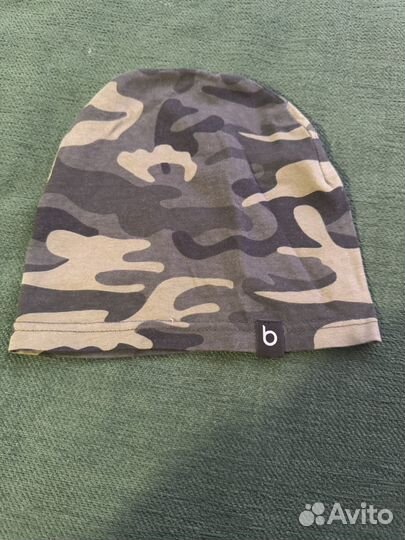 Хлопковая тоненькая шапочка Камуфляж 3-7 лет