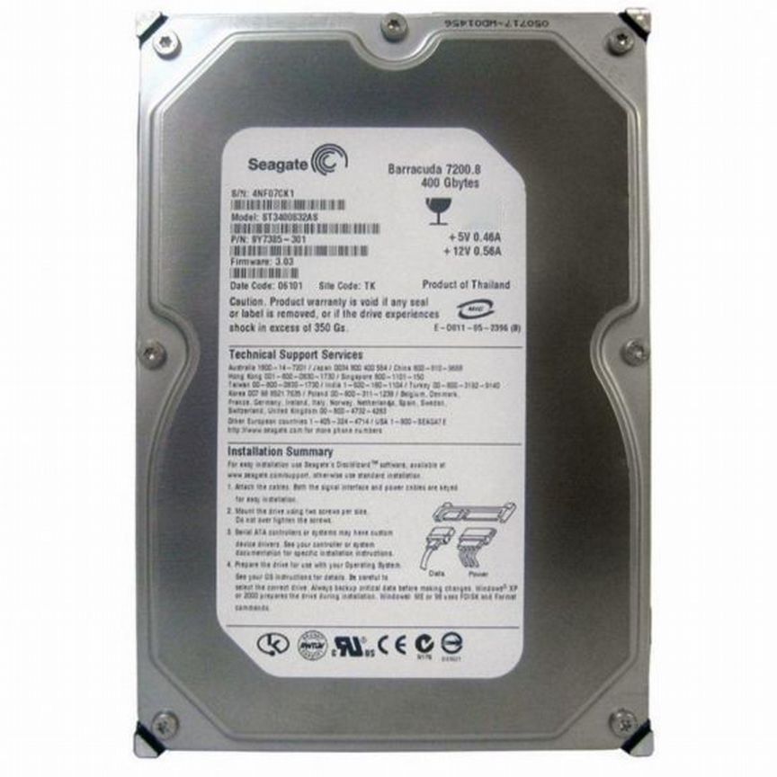 [ST3400832AS] Жесткий Диск Seagate 400gb Sata3.5 St3400832as