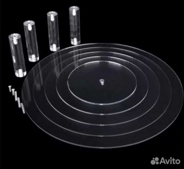 Акриловая прозрачная подставка для торта/десертов