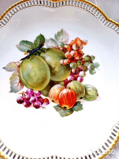 Блюдо сухарница прорезной фарфор Schuman