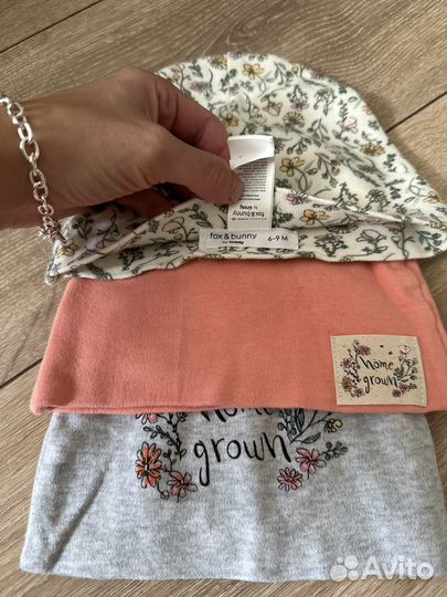 Летние шапки 6-9 мес