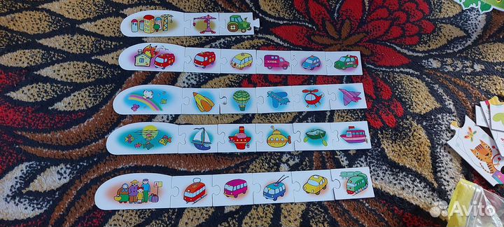 Развивающие карточки, пазлы