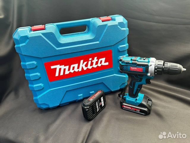 Аккумуляторная дрель шуруповерт makita 20v + набор