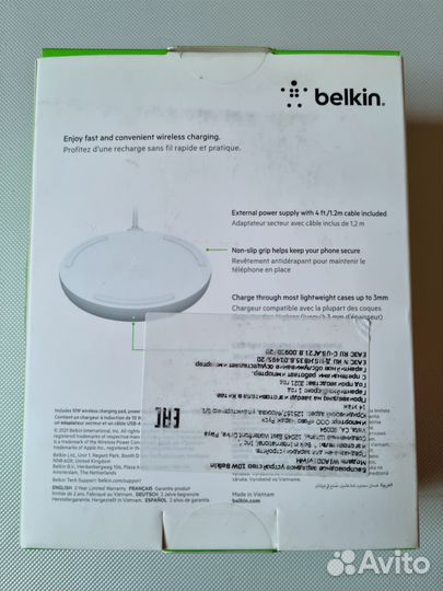 Беспроводная зарядка Belkin 10W новая