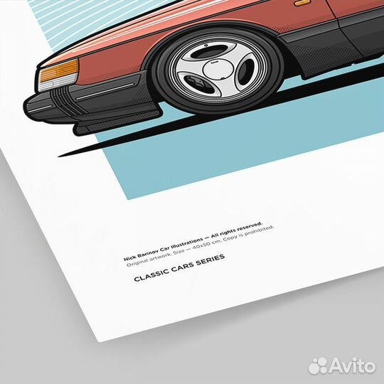 Постер Saab 900 Turbo 16 S Aero