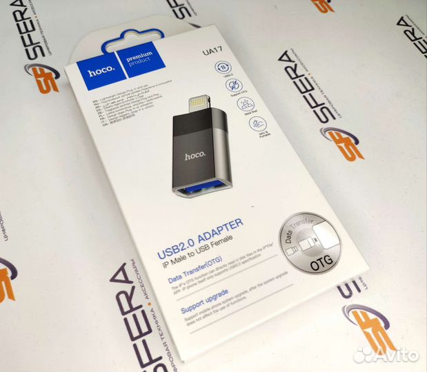 OTG адаптер hoco UA17 для iPhone